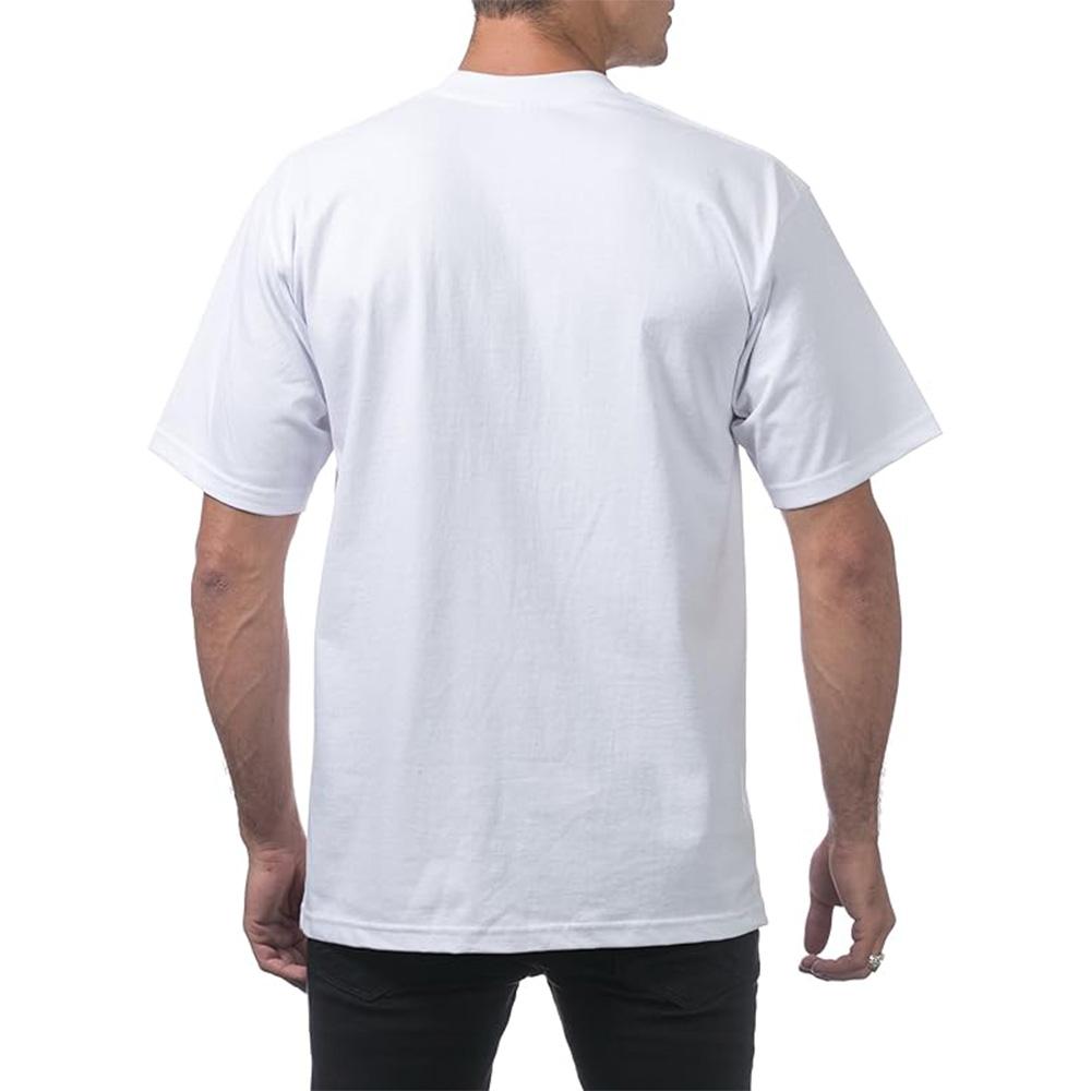 350G Algodão Masculino Algodão Pesado Manga Curta Pequena Gola Redonda Camiseta Masculina Camiseta Solta Camisetas Casuais