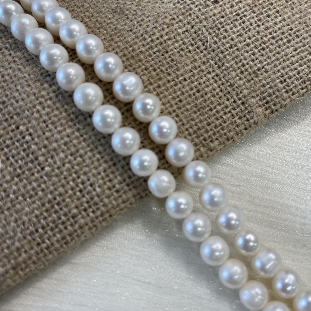 White Nearround Pearl 8-9mm For Jewelry Making DIY Earrings Bracelets Necklaces Accessories