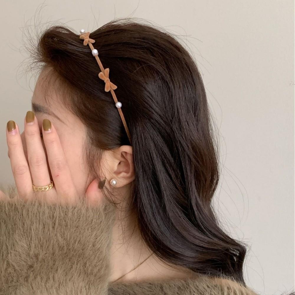 Plush Bow Hairband Zinc Zinc Alloy Women Hair Hoop Fashion Flower Headband  Ladies