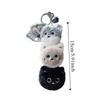 Lifelike Animal Cat Keychain Fluffy Simulation Cat Plush  Key Ring  Kids Gifts