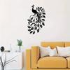 1pc Metal Peacock Wall Art, Bird Sculpture with Feathers for Home Garden Outdoor Decor, Indoor Ornament Gift
