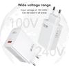 USB 120W Charger Quick Charge 3.0 EU/US Plug Phone Charger Adapter Type C Wire for IPhone Samsung Xiaomi Huawei Fast Charger