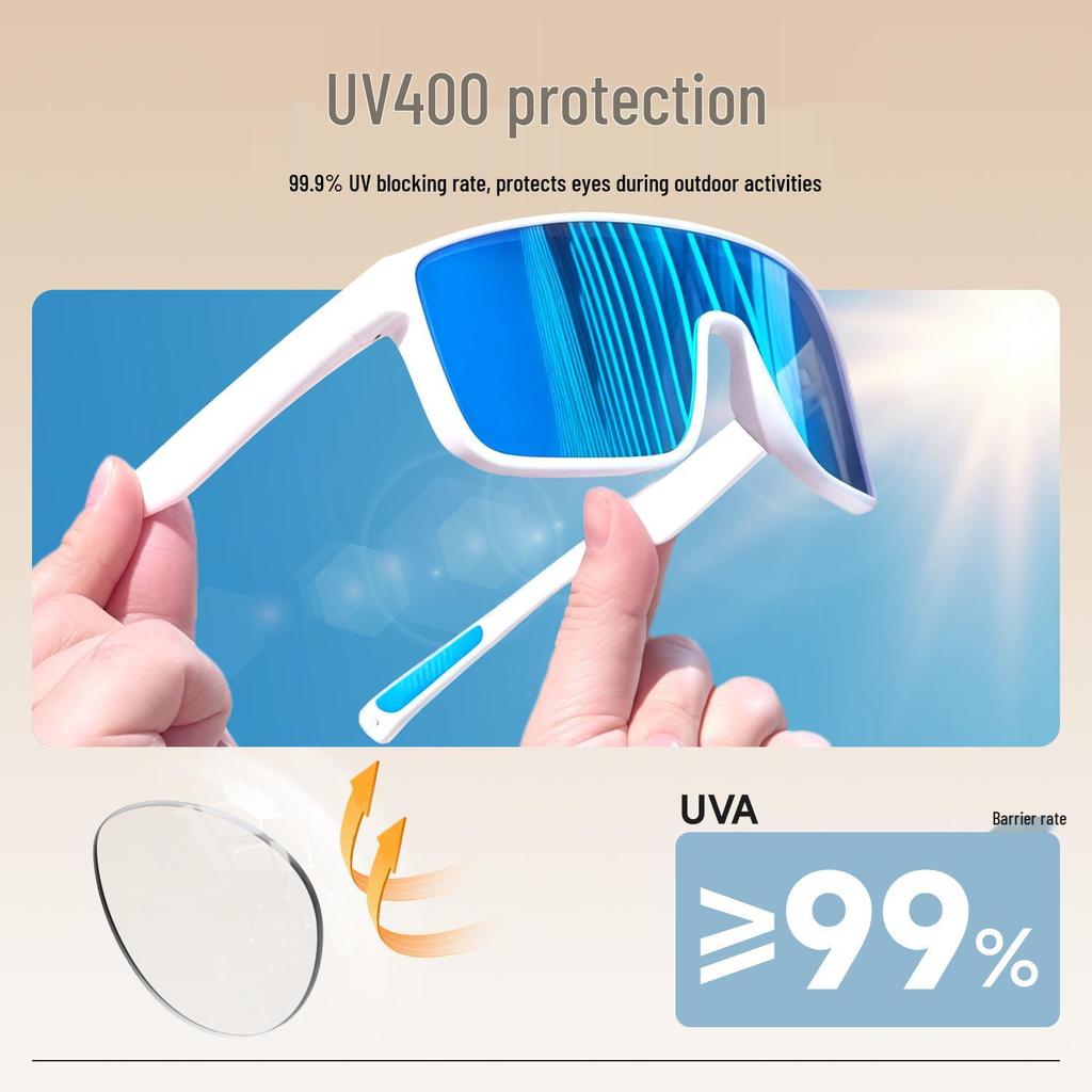 TR90 One-piece Polarized Sunglasses: Fashionable, Anti-UV Protection for Men and Women, Ideal for Outdoor Running and Cycling