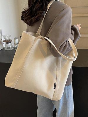2025 Trendy Lightweight Canvas Shoulder Bag for Women – Versatile & Large for College Students