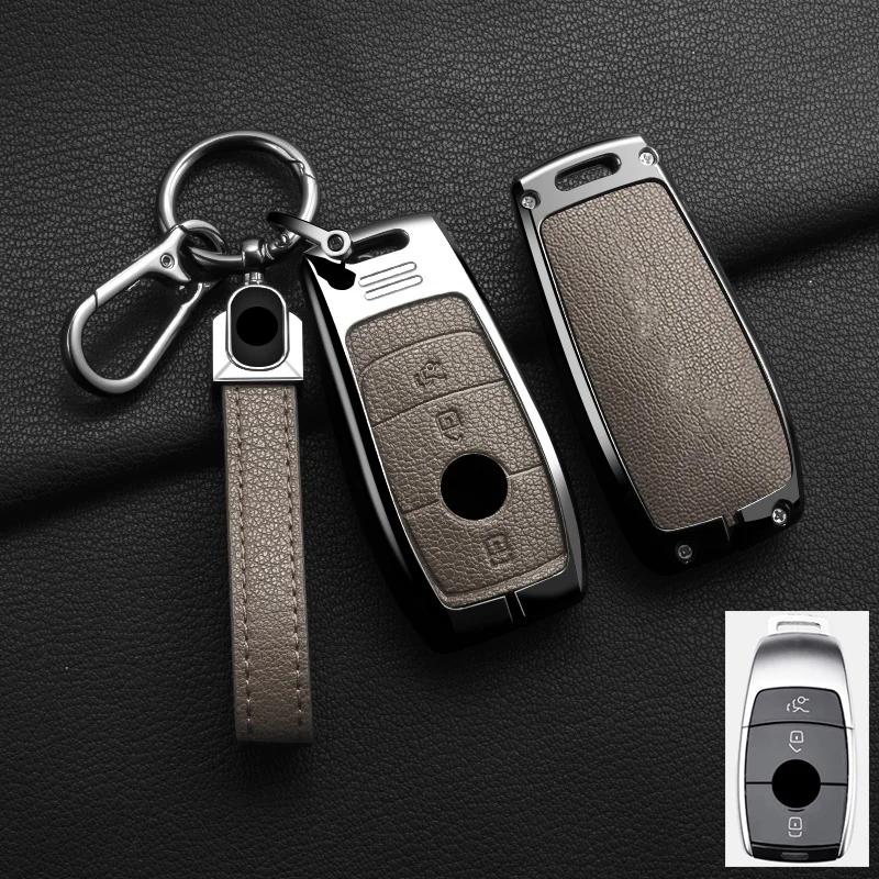 Styling Mouldings Car Alloy Style Key Case Cover Shell Fob For 2019 2020 Mercedes-Benz A220 E63S AMG E-Class GLE 350 4MATIC E300