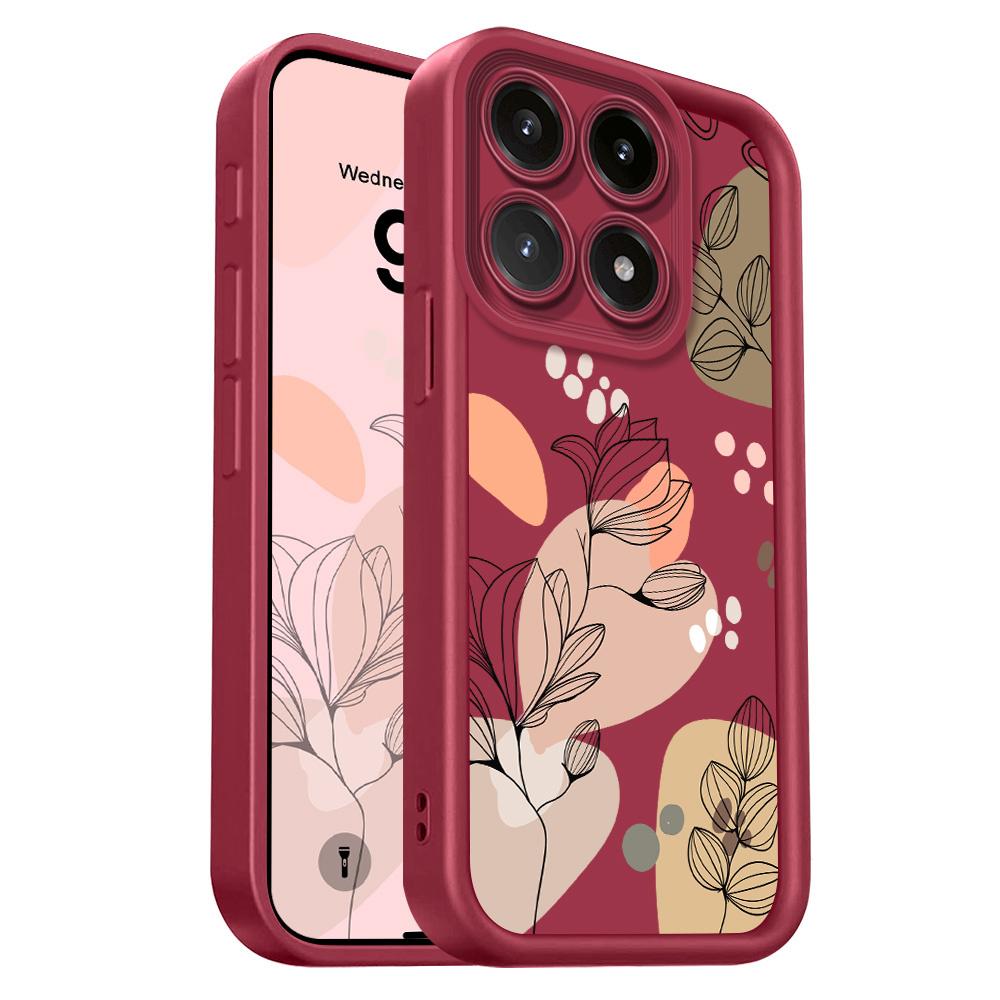

Charming Flowers Phone Case For Xiaomi 15T 14T 13T Pro 17 15 14 13 12 Lite Ultra Pro Max 5G Staircase Soft Cover Xiaomi 15 винный