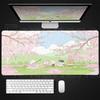 Spring Cute Rabbit Mouse Pad Large Gaming Pink Bunny XXL Laptop Kawaii Flower DeskMat Gamer Keyboard Non-slip Office Accessories