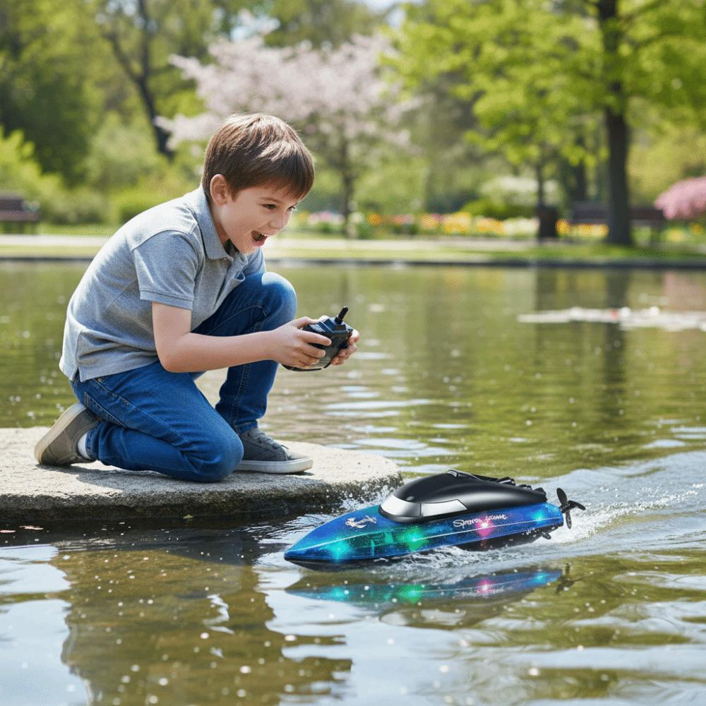 2.4GHz RC Speedboat Toy Waterproof Racing Boat Toy Remote Control Boat Toy  Watercraft Model