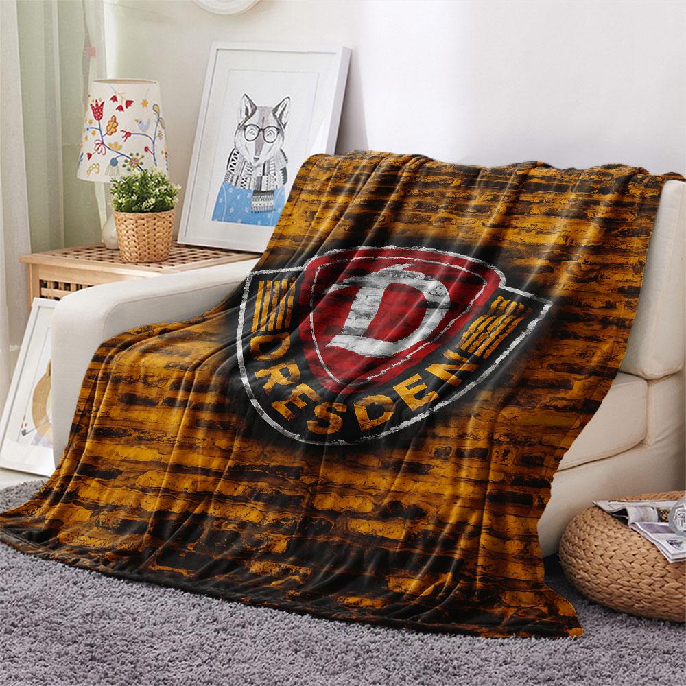 1 Stück Dynamo Dresden gemusterte Flanelldecke für alle Jahreszeiten geeignet für Heimdekoration Wärme und Komfort Geschenke Feiertagsgeschenk