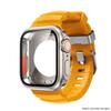 Silicone Strap For Apple Watch 44mm 45mm 46mm Bracelet+Screen Protectores Change To Ultra For iWatch Series 11 10 9 8 7 SE 6 5