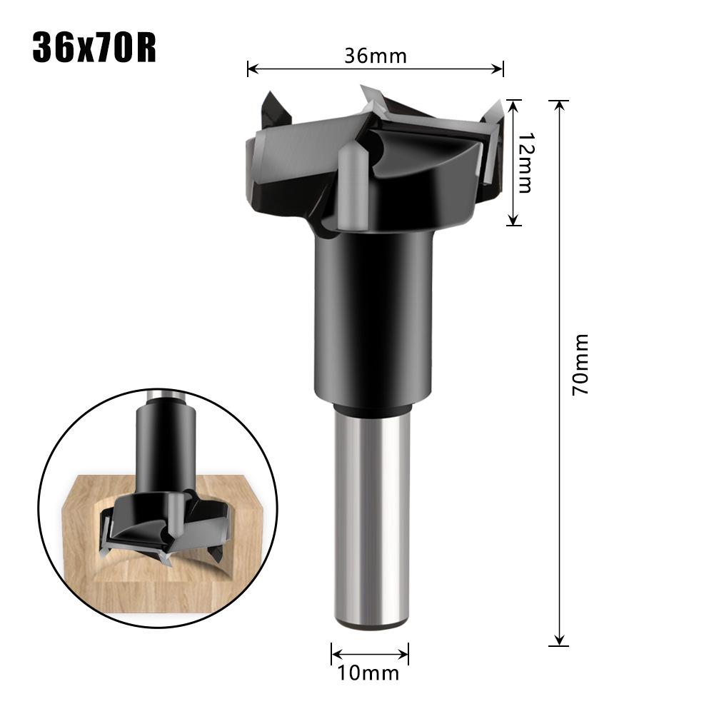 Woodworking Three-Blade Split Drill 35, 36, 37Mm Hole Opener, Split Drill, Forward And Reverse Numerical Control Woodworking Row Drill