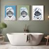 Cute Bathroom Cat Poster Print Canvas Painting Modern Funny Kitten Wearing Bathrobe Wall Art Pictures for Toilet Room Home Decor