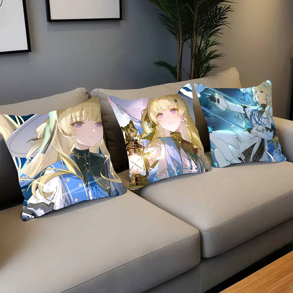 Phoebe Wuthering Waves Game Pillow Case Square Pillow Bedroom Sofa Leisure Comfort Cushion Car Home Decoration