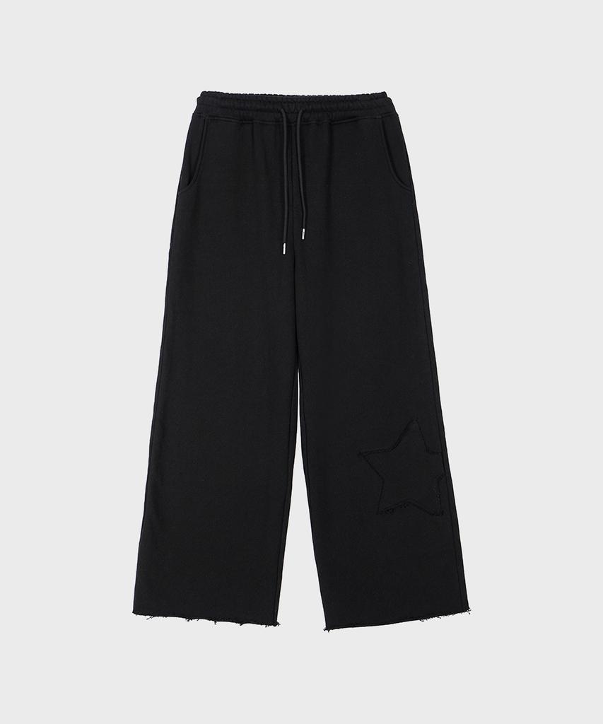 Alkialka Star Patch Wide Pants (Black)