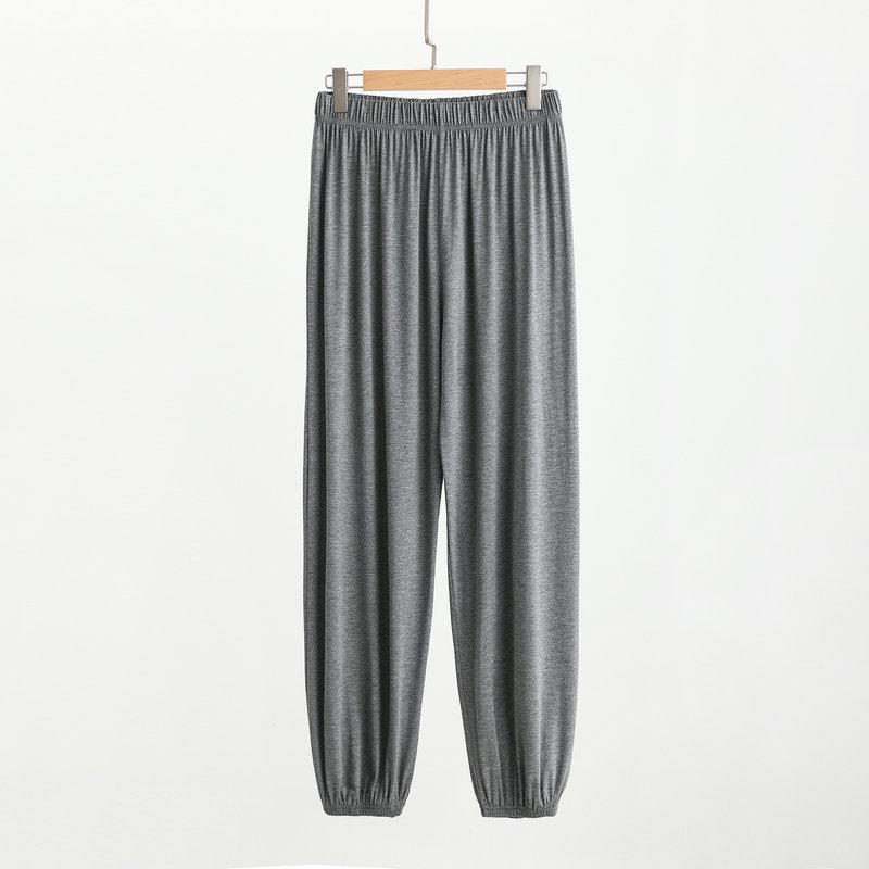 Modal Men's Mosquito-Proof Jogger Pants: Lightweight, Versatile Lantern Style for Sleep, Home, or Outdoor Wear.