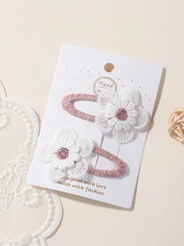 

2 шт. Милые заколки для волос в виде цветка ромашки для детей, детские заколки для волос для девочки, кружевные заколки-бантики, крючки для принцессы, детские аксессуары для волос, корейские