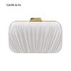 Elegante Borsa a Spalla Pieghettata in Finta Seta - Pochette Clutch di Alta Gamma
