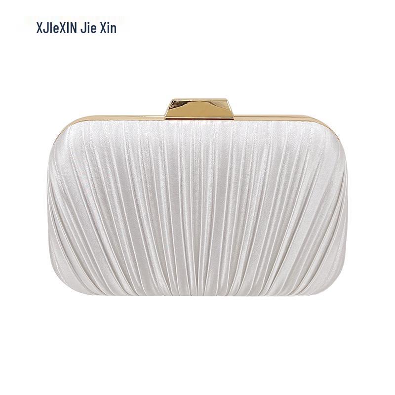 Elegante Borsa a Spalla Pieghettata in Finta Seta - Pochette Clutch di Alta Gamma