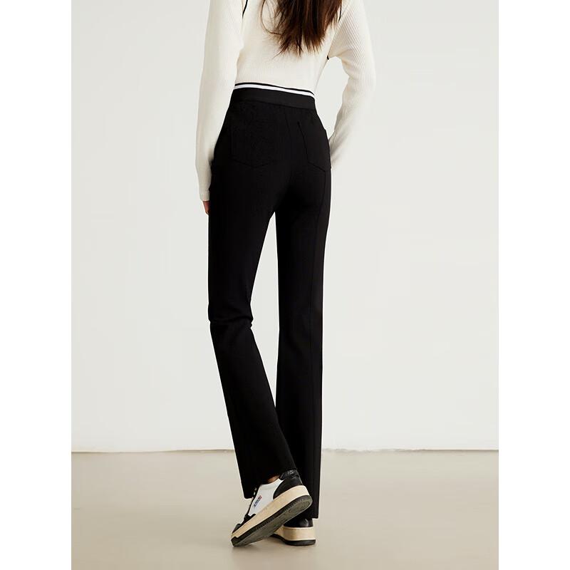 Gejin Women's High-Waist Skinny Flare Casual Pants