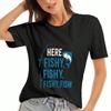 Fishing Fun Games Unisex Cotton T Shirt, Premium Cotton Graphic Print, Durable, Leisure Fashion, It's All Fun And Games Until Someone Loses A Flounder