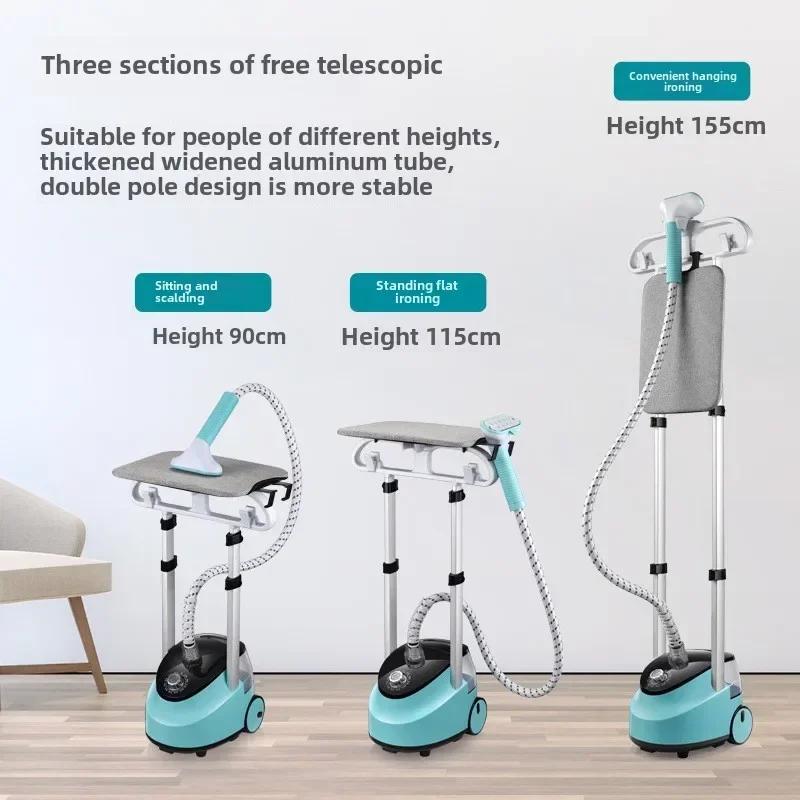 Smart Household Appliance Double Rod Vertical Hanging Steam Portable Fast-heat Steam Ironing With Band Plate For Clothes