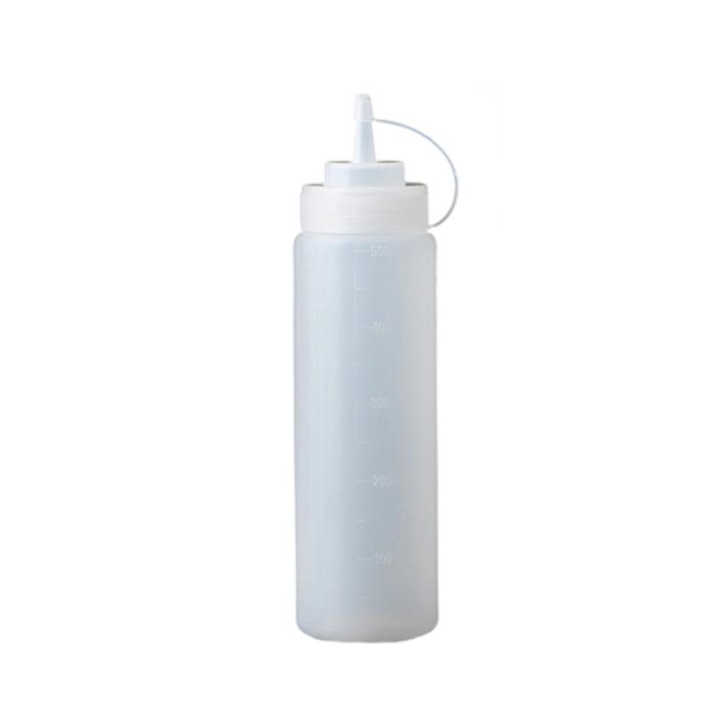 Plastic Condiment Dispenser With Narrow Spout For Homes Kitchen Outdoor BBQ Large Capacity Sauce Squeeze Bottle
