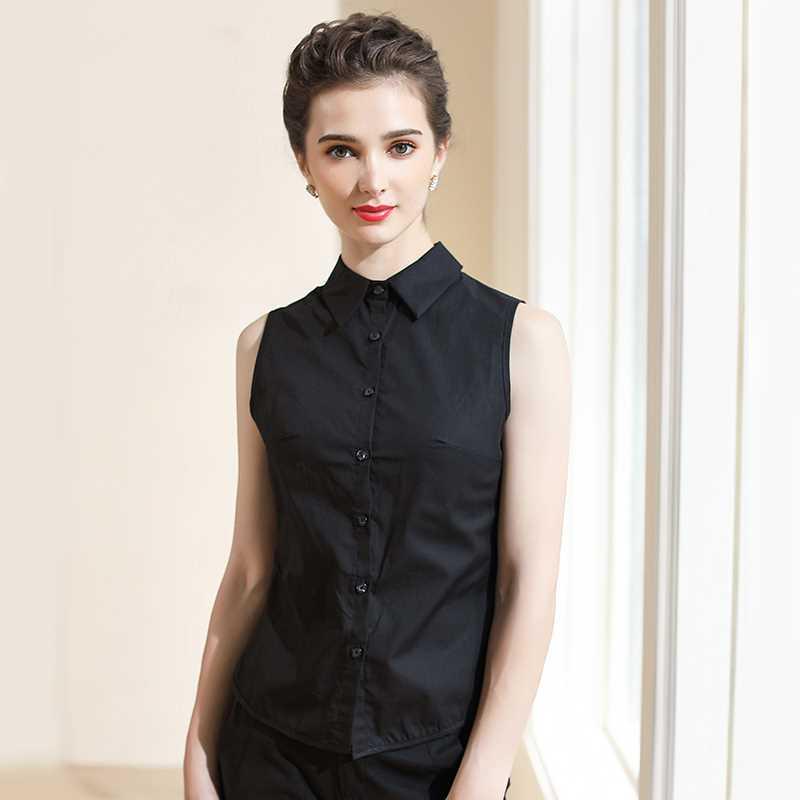 Women's Korean-Style Wrinkle-Resistant Sleeveless Shirt - Easy Wash, Versatile Layering Piece for Autumn/Winter