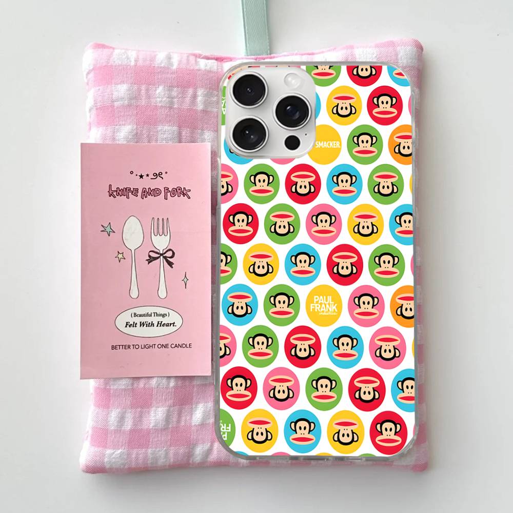 Klassisches Mode-Logo P-Paul F-Frank Handyhülle Für iPhone 17 16 15 14 13 12 11 Pro Max Plus Satin Bunte Hülle