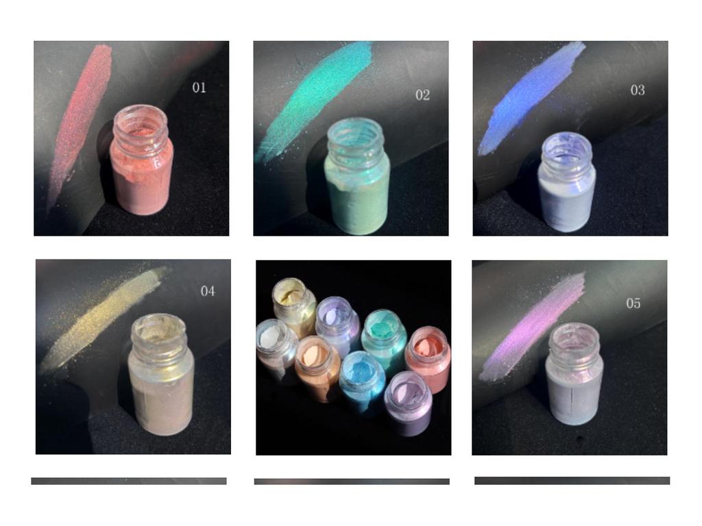 Iridescent Fairy Pink Nail Art Powder - Translucent Aurora with High Color Concentration for Quicksand Effects.
