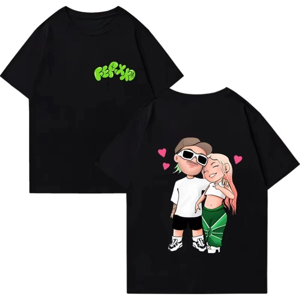 2026 Hot Sale Feid Ferxxo and Karol G Graphics Fashion T Shirts Unisex Women Hip Hop Streetwear Unisex Cotton Short Sleeve Tshirts