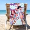 1pc KPop Demon Hunters5 Beach Towel, Beach and Seaside Swimming Pool Equipment, Fashion Pattern, Rectangular, Travel Essentials