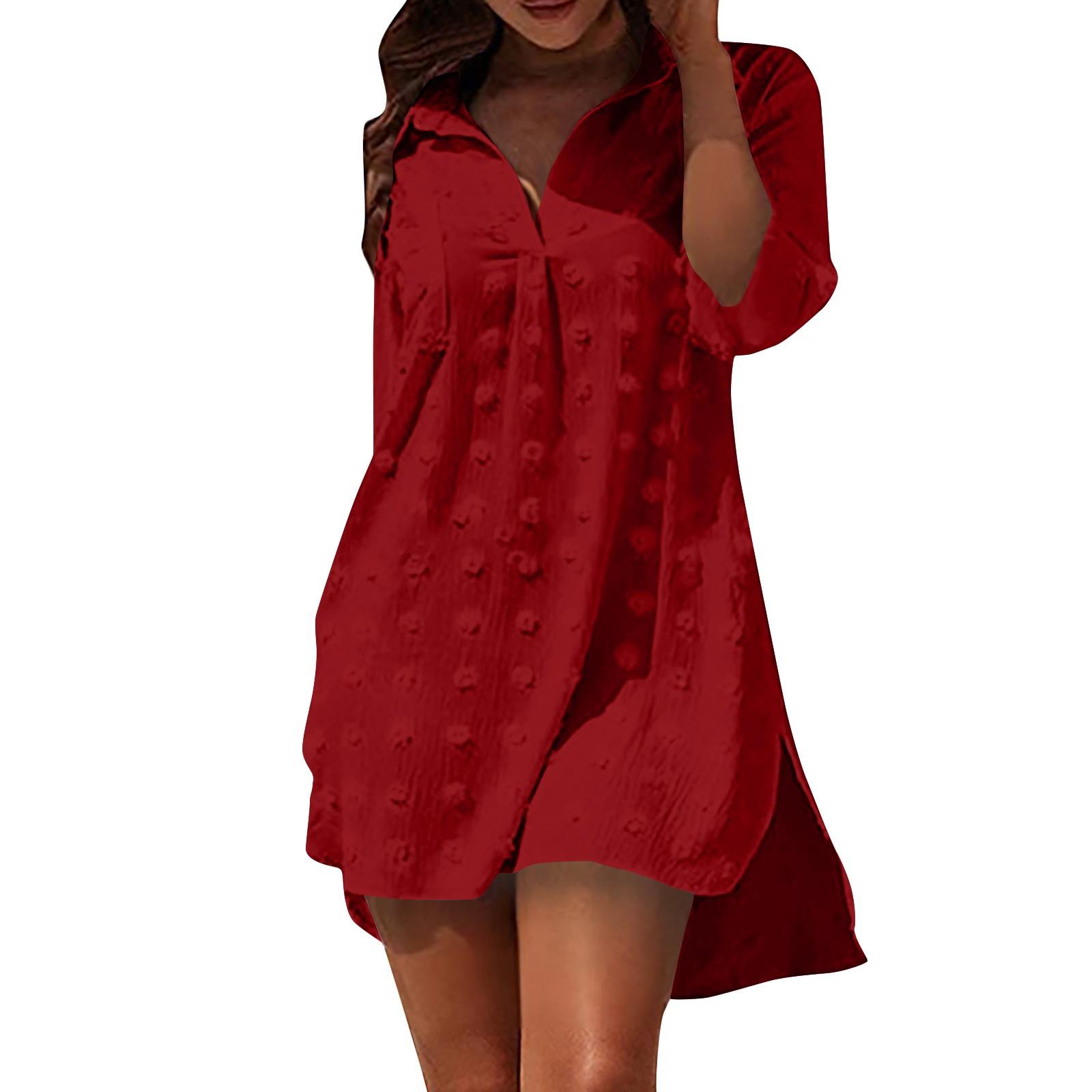 

Женская мода в богемном стиле, однотонное платье из ледяного шелка с короткими рукавами и морщинами XL