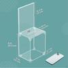 Clear Acrylic Donation Box with Lock Slot Storage Container Comment Case Versatile for Office