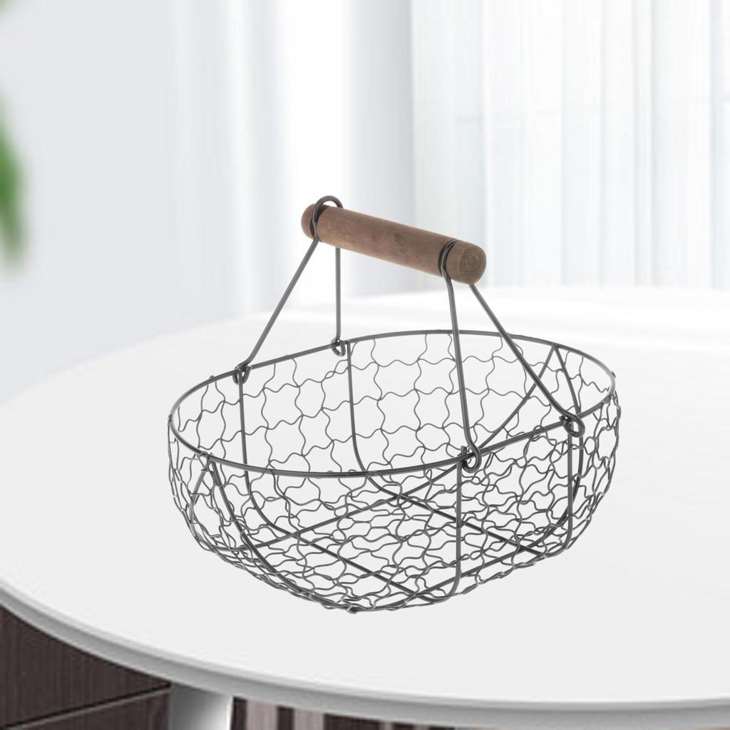 Durable Fruit Bowl Basket Iron Bread Vegetable Holder for Outdoor Party Home