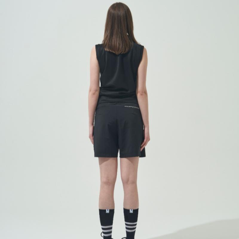 Blu DoT Half Zip Sleeveless T shirT Plus Bk