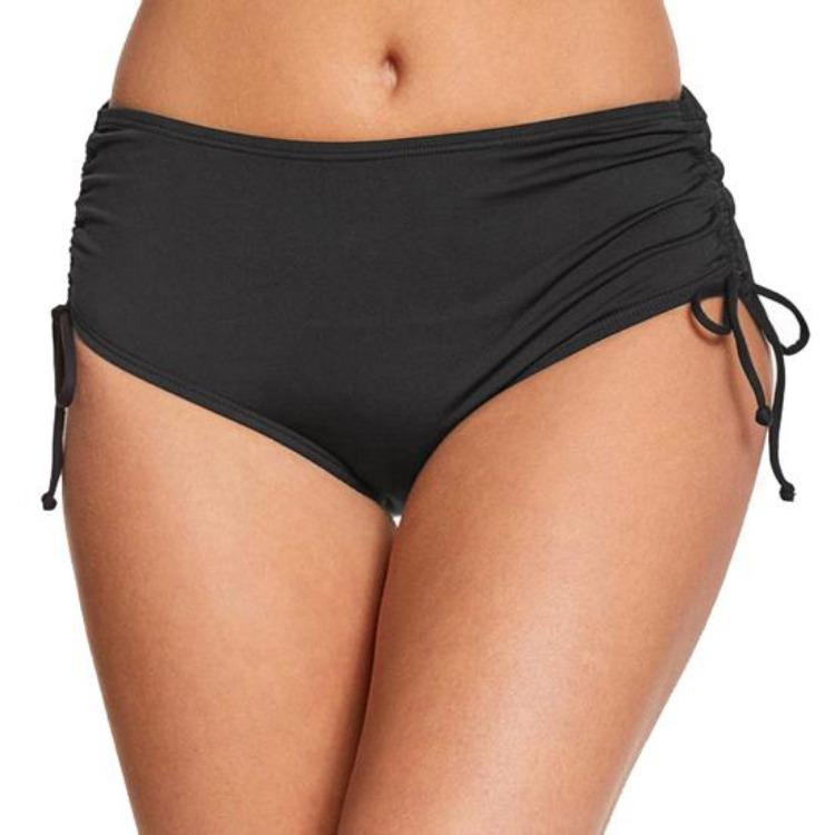 Women Bathing Suit Swim Shorts V Cut Bikini Bottom Adjustable Drawstring Ruched Side Board Shorts Boyshorts