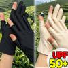 Ice Silk Cooling Sun Protection Gloves for Cycling Sports UPF 50 Plus Ultra Thin Breathable Elastic Mittens for Men Women Summer 6