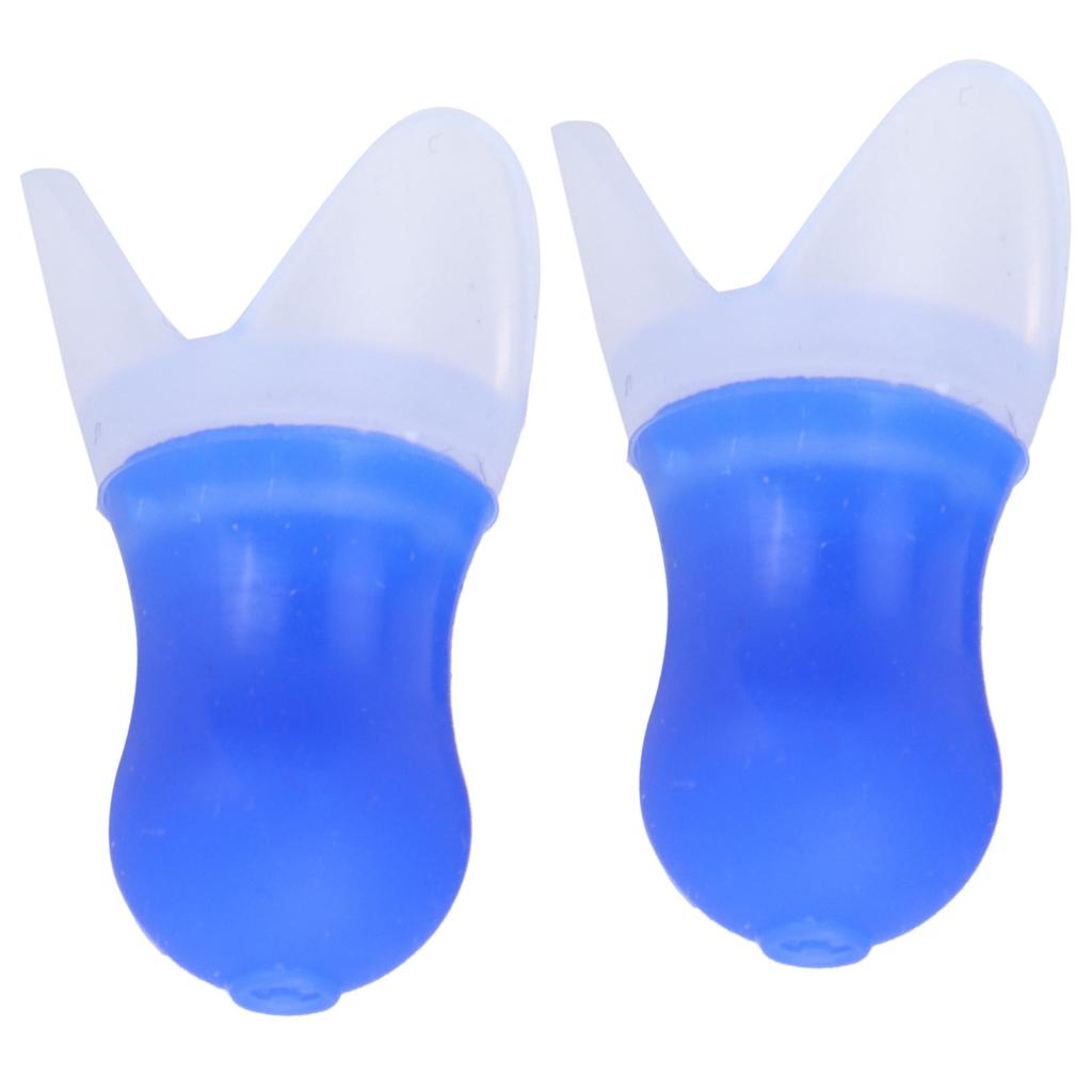2 Stück Ohrstöpsel, wasserdicht, Geräuschreduzierung, Silikon, schützende Ohrstöpsel zum Schwimmen, Fliegen(blau