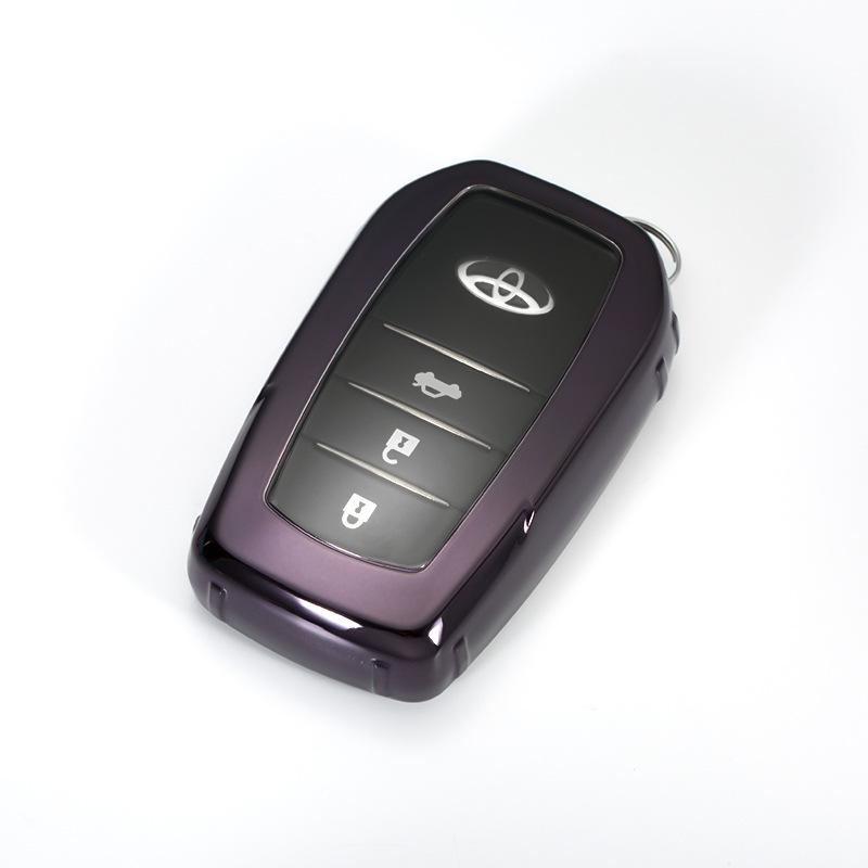Suitable for Toyota TPU Car Key Bag Buckle Case Cover RAV4 Rongfang Highlander Crown Corolla Decoration