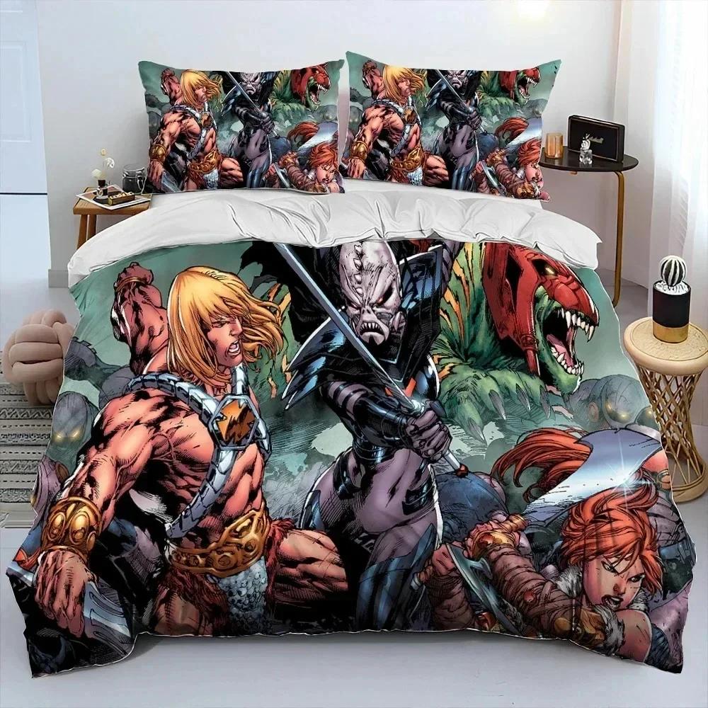 3D Print He Man And The Masters Of The Universe Bedding Set Duvet Cover Bed Set Quilt Cover Pillowcase Comforter King Queen Size