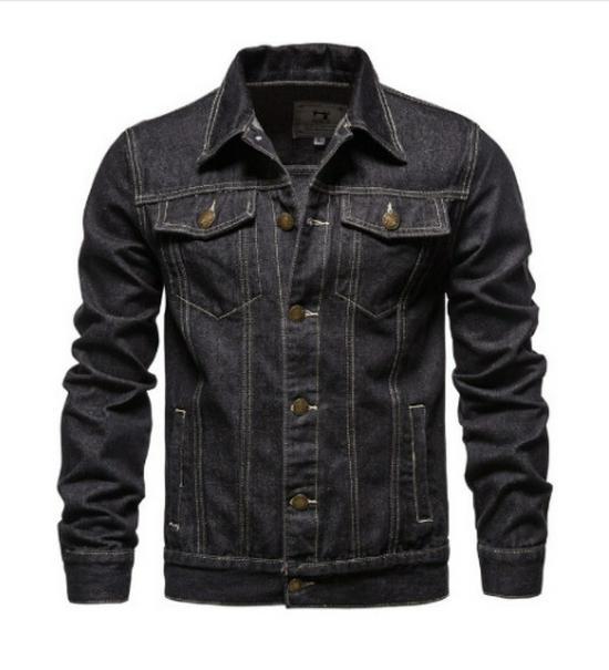 2023 Spring New Men's Slim Denim Jacket: Korean Style, Large Size Casual Coat