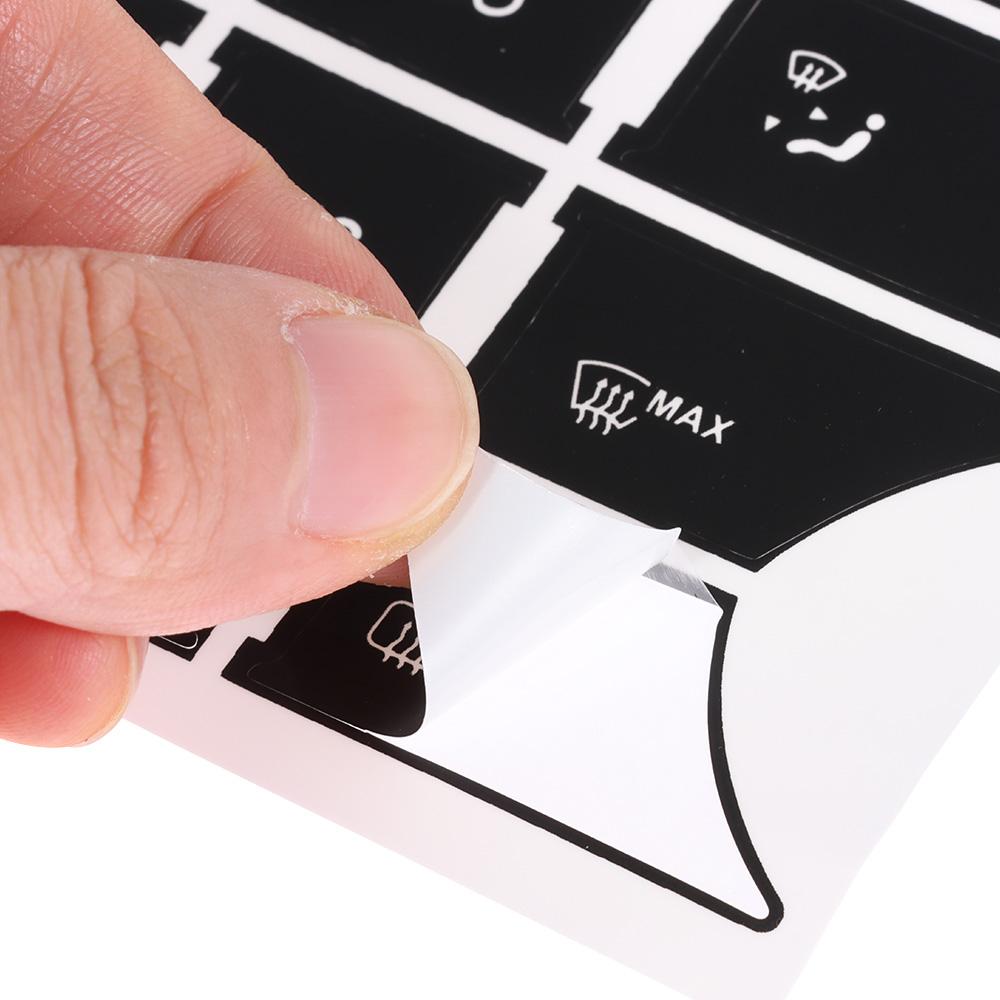 6Sheets Black A/C Central Control Button Stickers  for Mercedes Benz 2007-2014