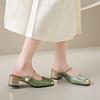Baotou Sandals Women's Summer All-match French Thick-heeled Single Shoes with Skirt Fairy Style Mary Jane Women's Shoes