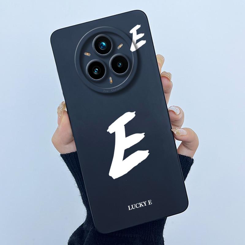 For Realme 14 Pro 14Pro+ 5G Cover Case Lucky Initial Letter Couple Silicone Soft Phone Bumper for Realme14 Pro Plus 2025 Casing