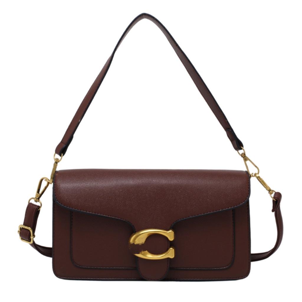Chose One Trendy Dames Onderarm Crossbody Tas in Effen Kleur - High-End, Veelzijdig, Eenvoudig Design koffie