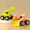 Kids Dinosaur Car Toy Press Go Inertial Drive Pull Back Children Dino Construction Vehicle Educational Truck Toy Toddlers Boys Girls Gift Party Favors
