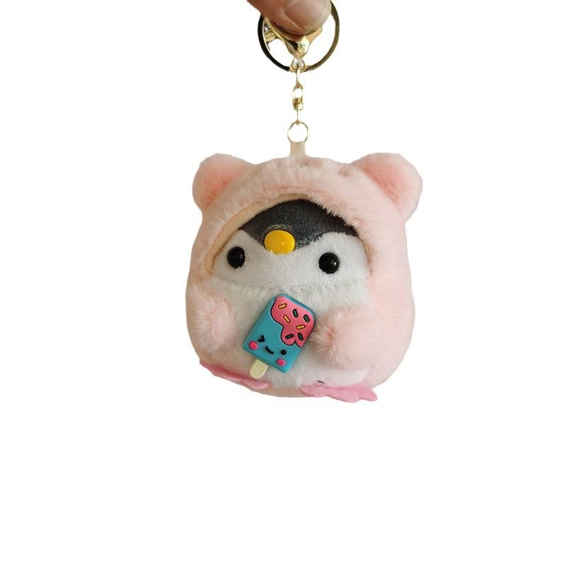 Plush Cute Penguin Keychain Short Plush Key Ring Bag Accessory Couples For
