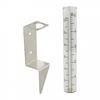 5 Inch Weatherproof Glass Rain Gauge with Sturdy Stainless Steel Frame