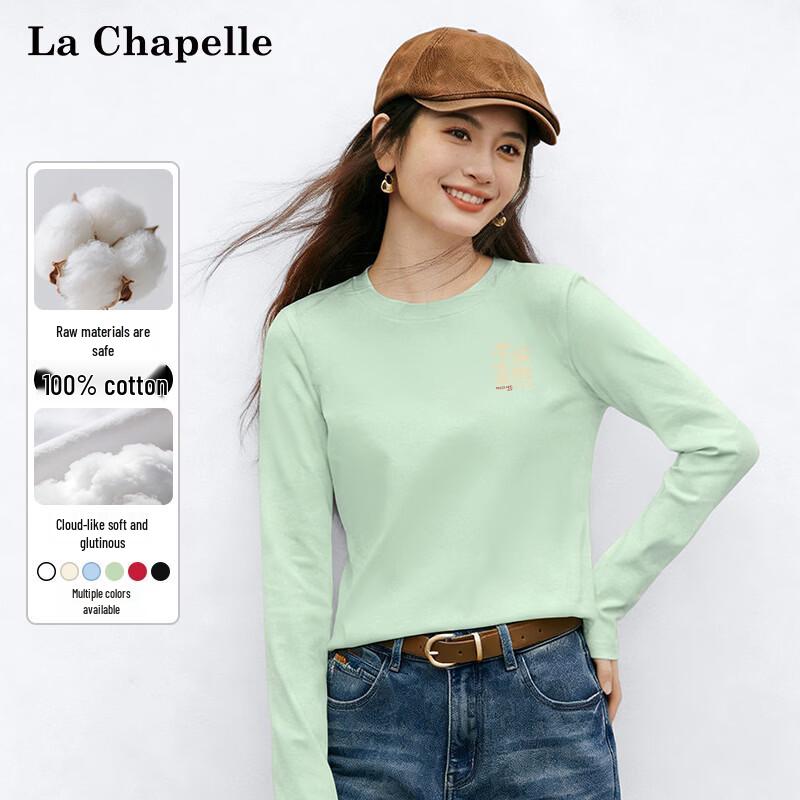 

La Chapelle Women s Casual Pure Cotton Long Sleeve T-Shirt S