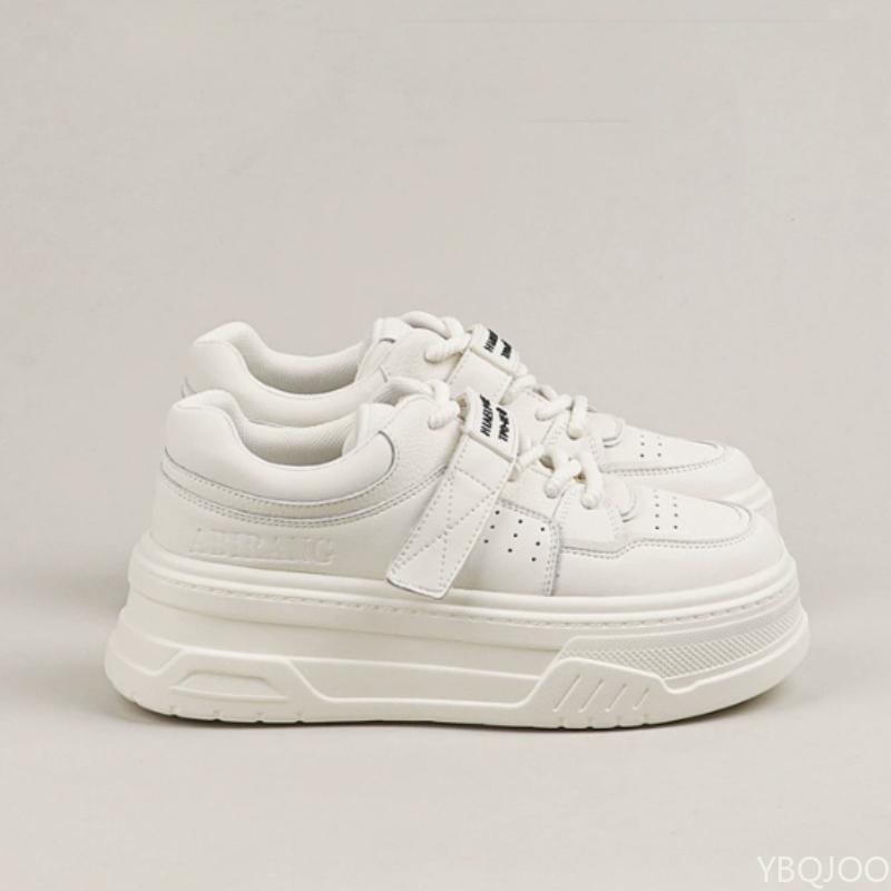 new women's thick soled versatile casual board shoes white  spring casual simple comfortable height increasing women's s